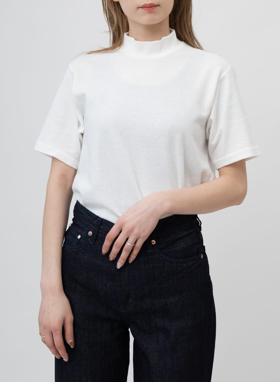 MOCK NECK TEE S/S|モックネックTシャツモックネックTシャツ| MOONLOID