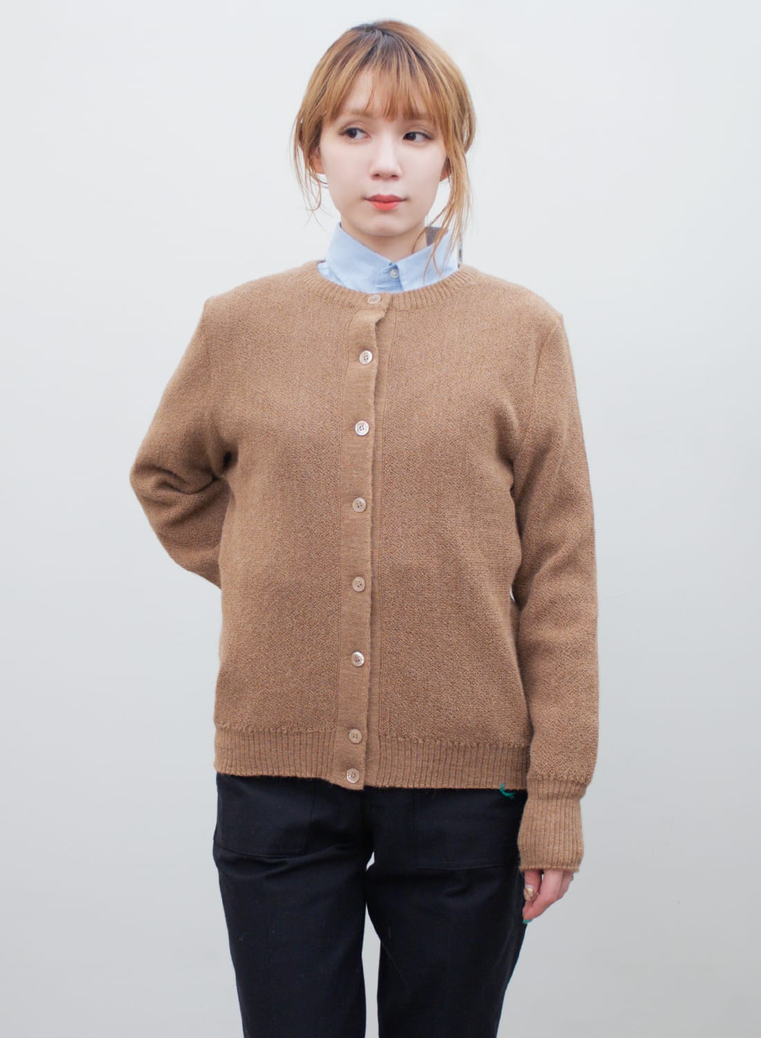 FANNI LEMMERMAYER/CREW NECK CARDIGAN |アルパカ クルーネック