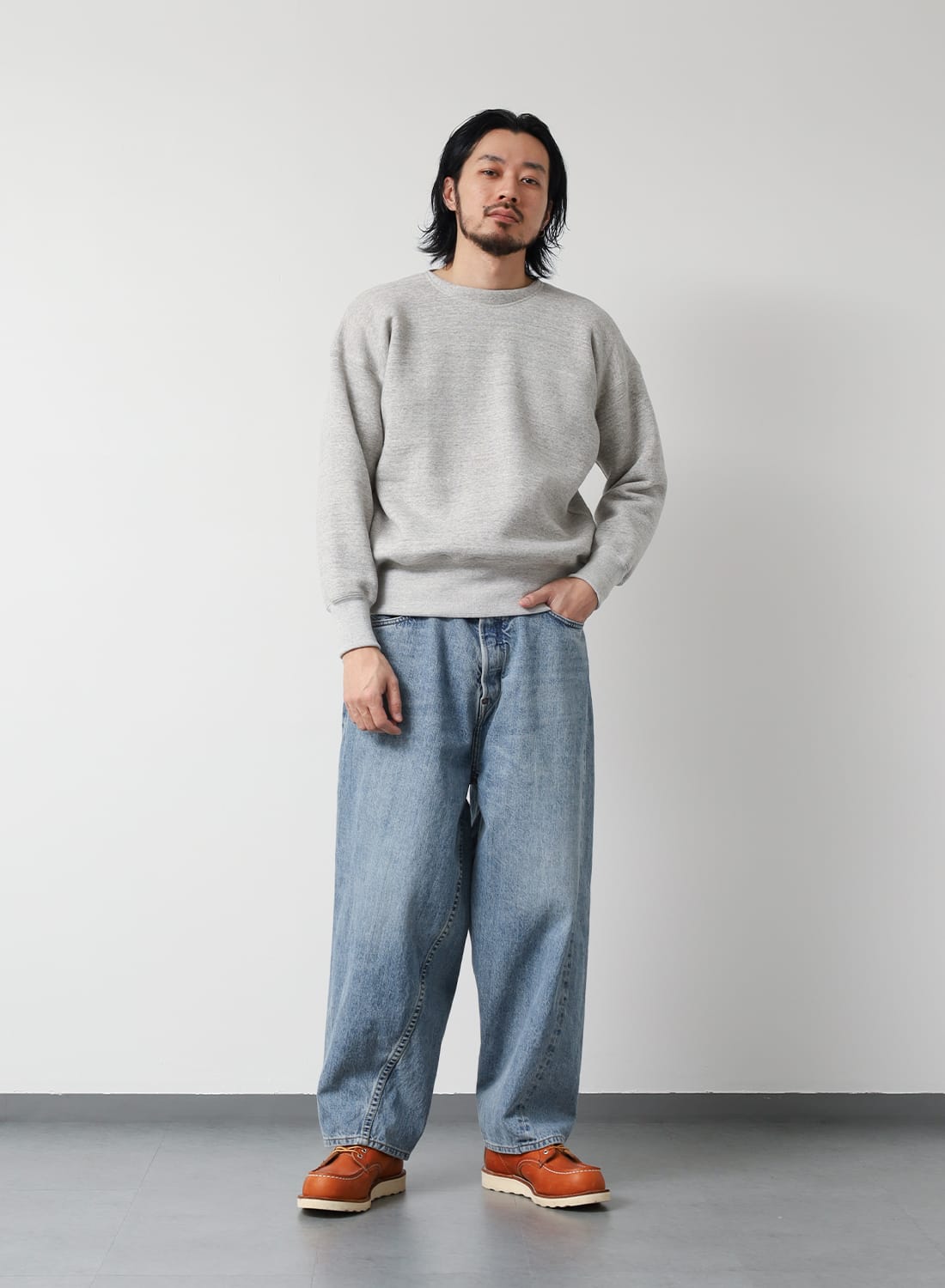 EXTRA COTTON FLEECE CREW NECK LONG SLEEVE|【別注カラー】エクストラ