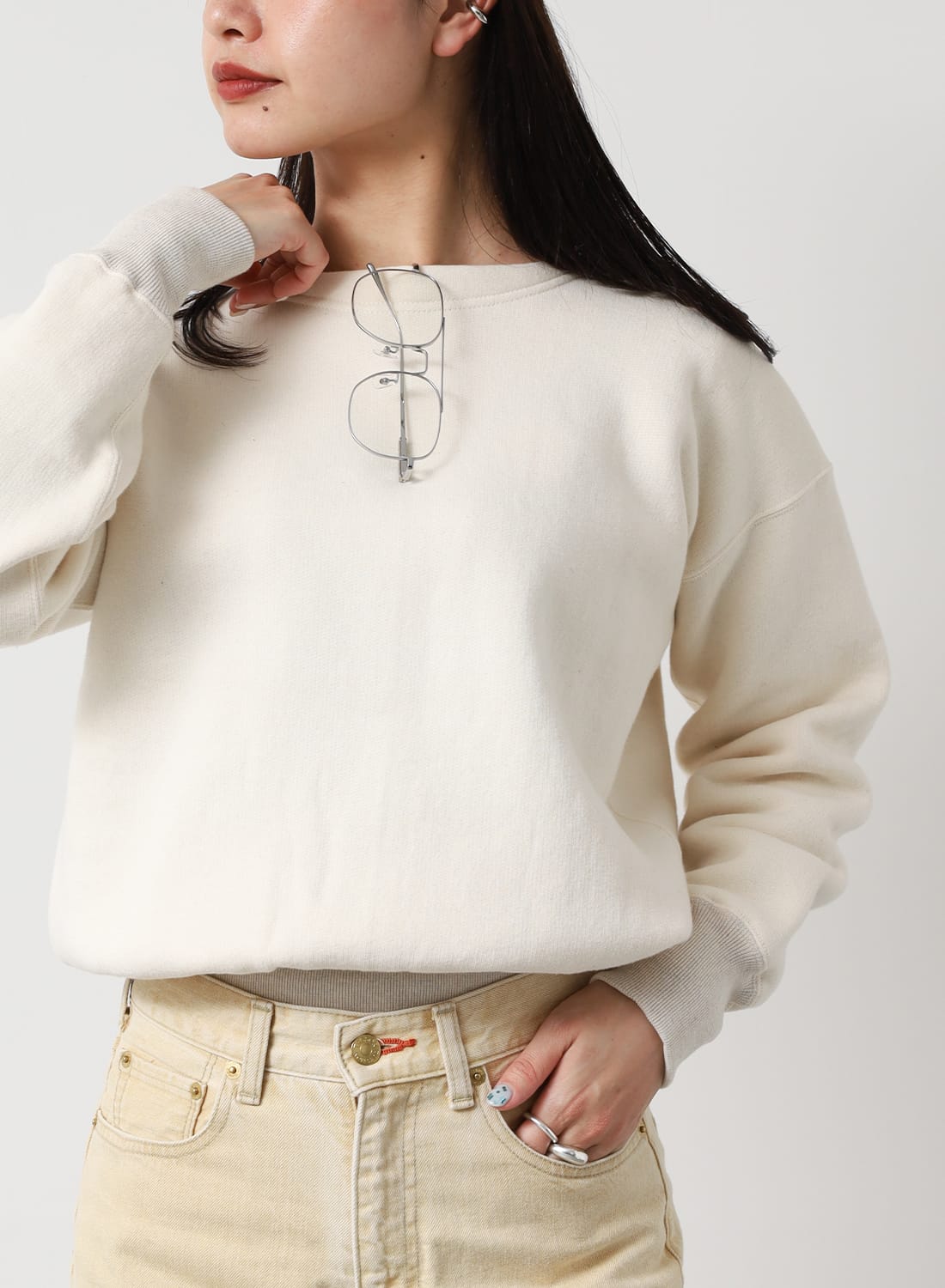EXTRA COTTON FLEECE CREW NECK LONG SLEEVE|【別注カラー】エクストラ