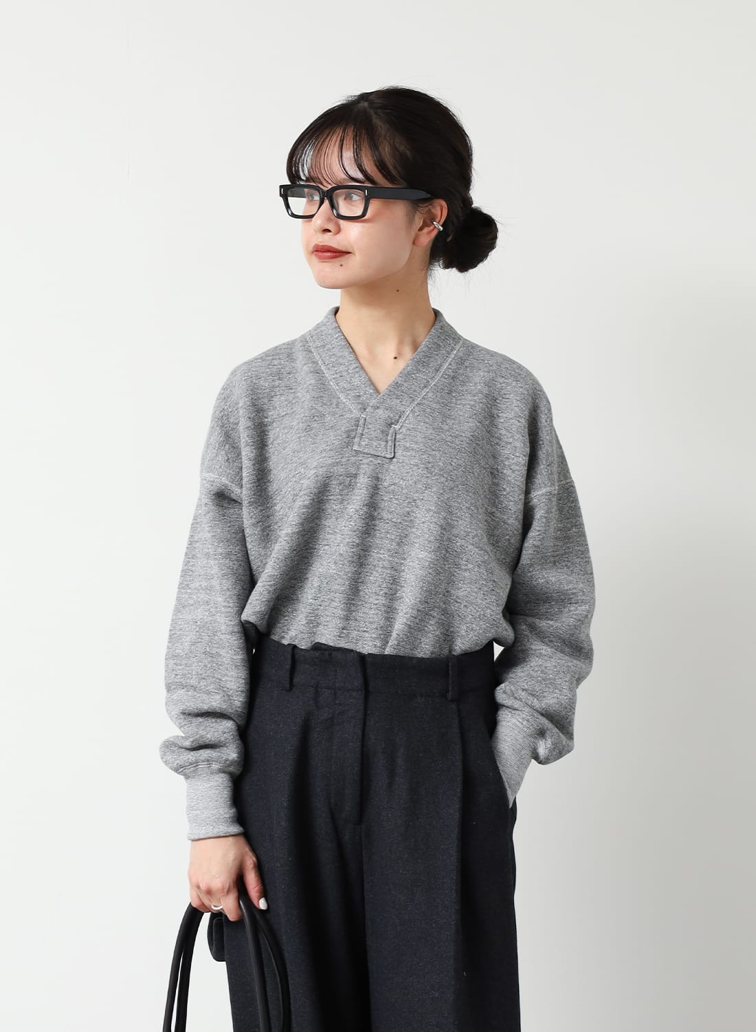 EXTRA COTTON FLEECE Y-NECK|エクストラコットンフリース Yネック
