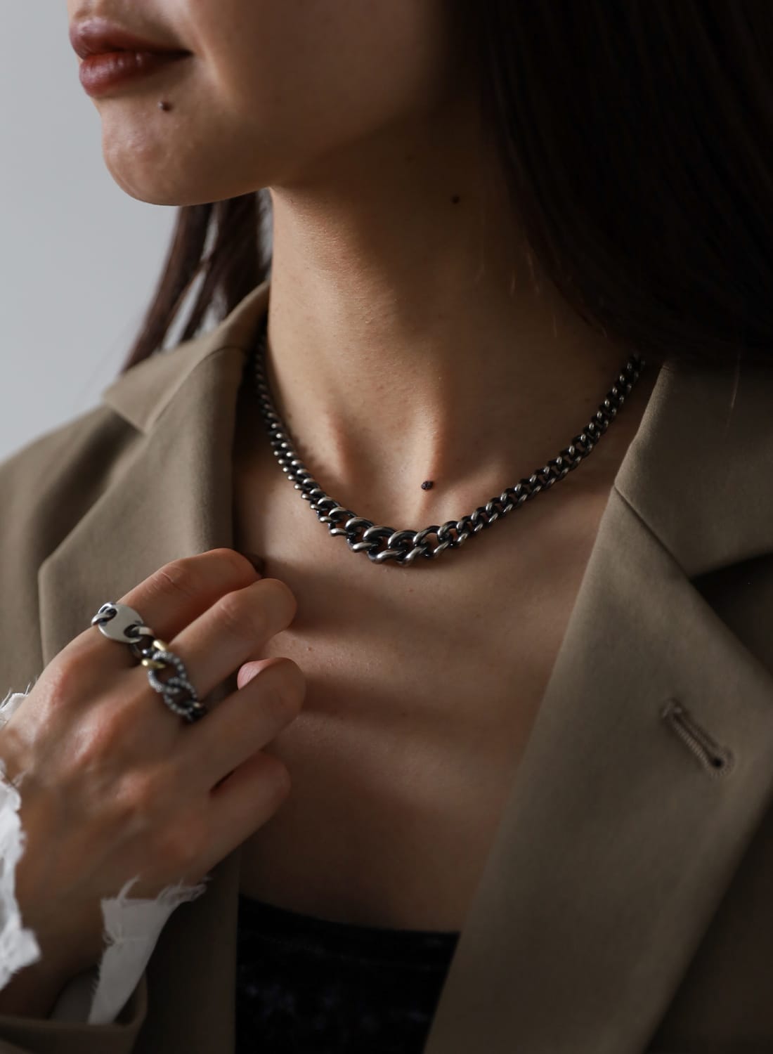 hum K18GG×シルバー チェーンネックレス humエタ HUMETE CHAIN NECKLACE|ハムエタ チェーンネックレスハムエタ チェーン