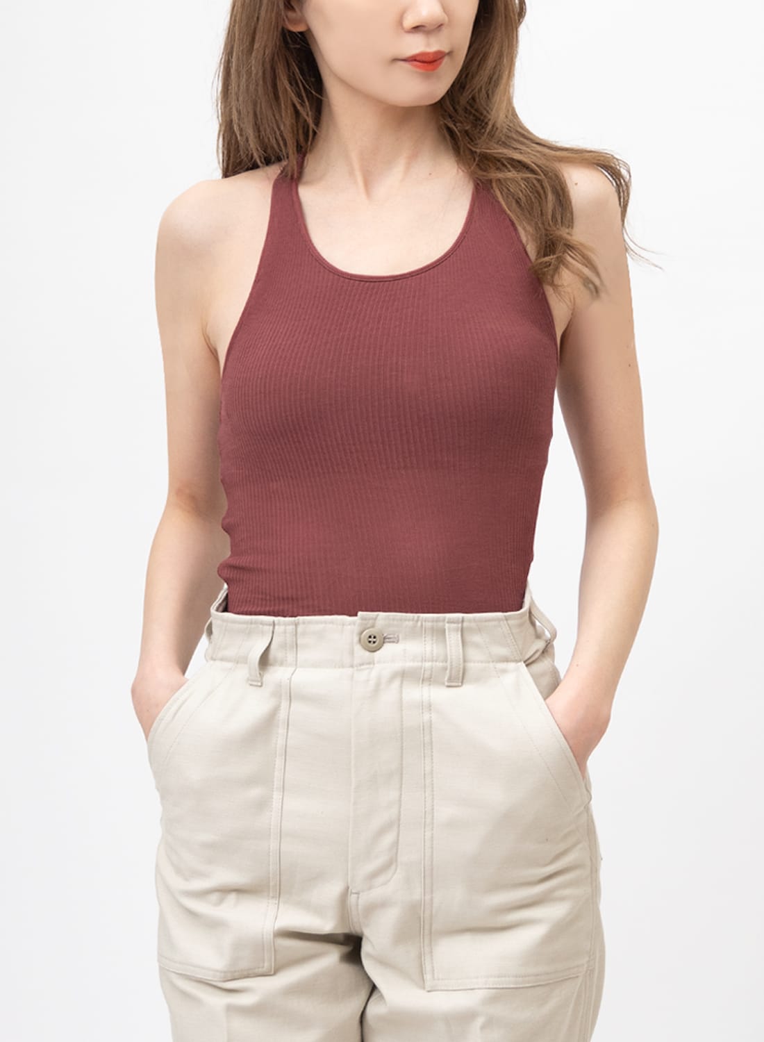 TWIST COTTON ASYM BRA TT|ツイスト コットン アシンメトリー ブラ