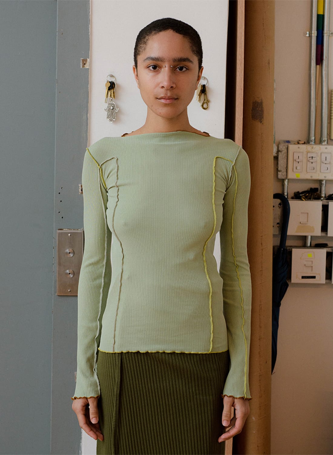 BASERANGE/OMATO LONG SLEEVE COTTON RIB|オマト ロングスリーブ