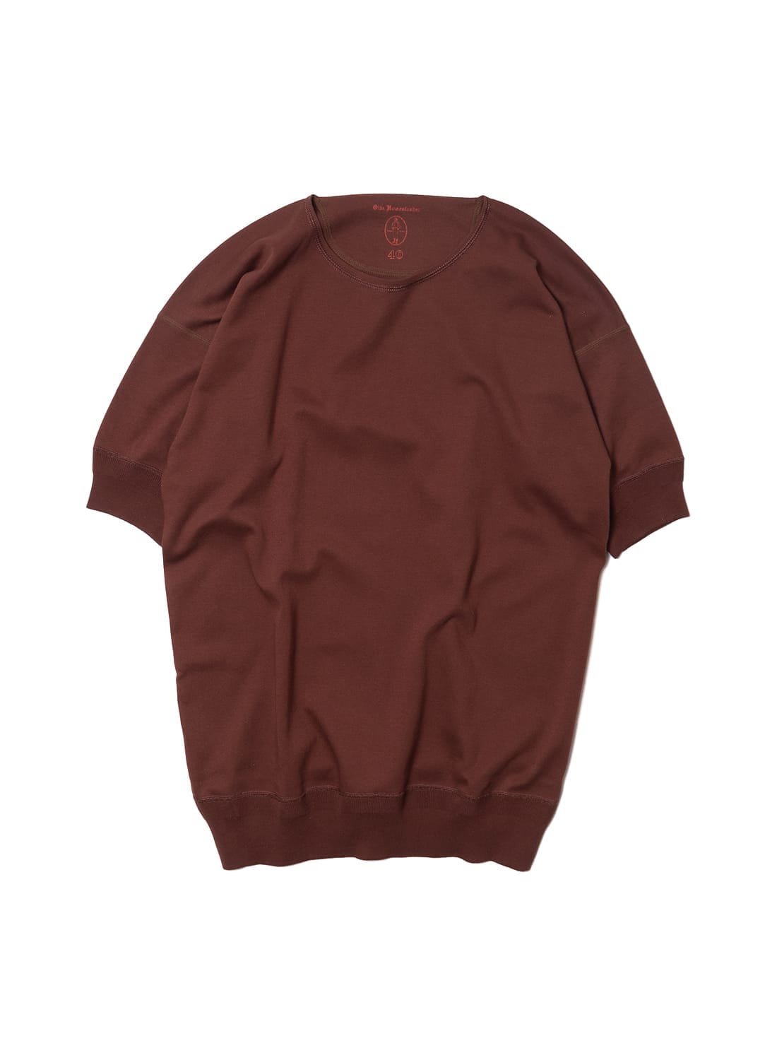 HOLIDAY MINI SWEAT CREW-NECK TOPS ブラウン CREW NECK SHORT SLEEVE|クルーネック ショートスリーブクルーネック