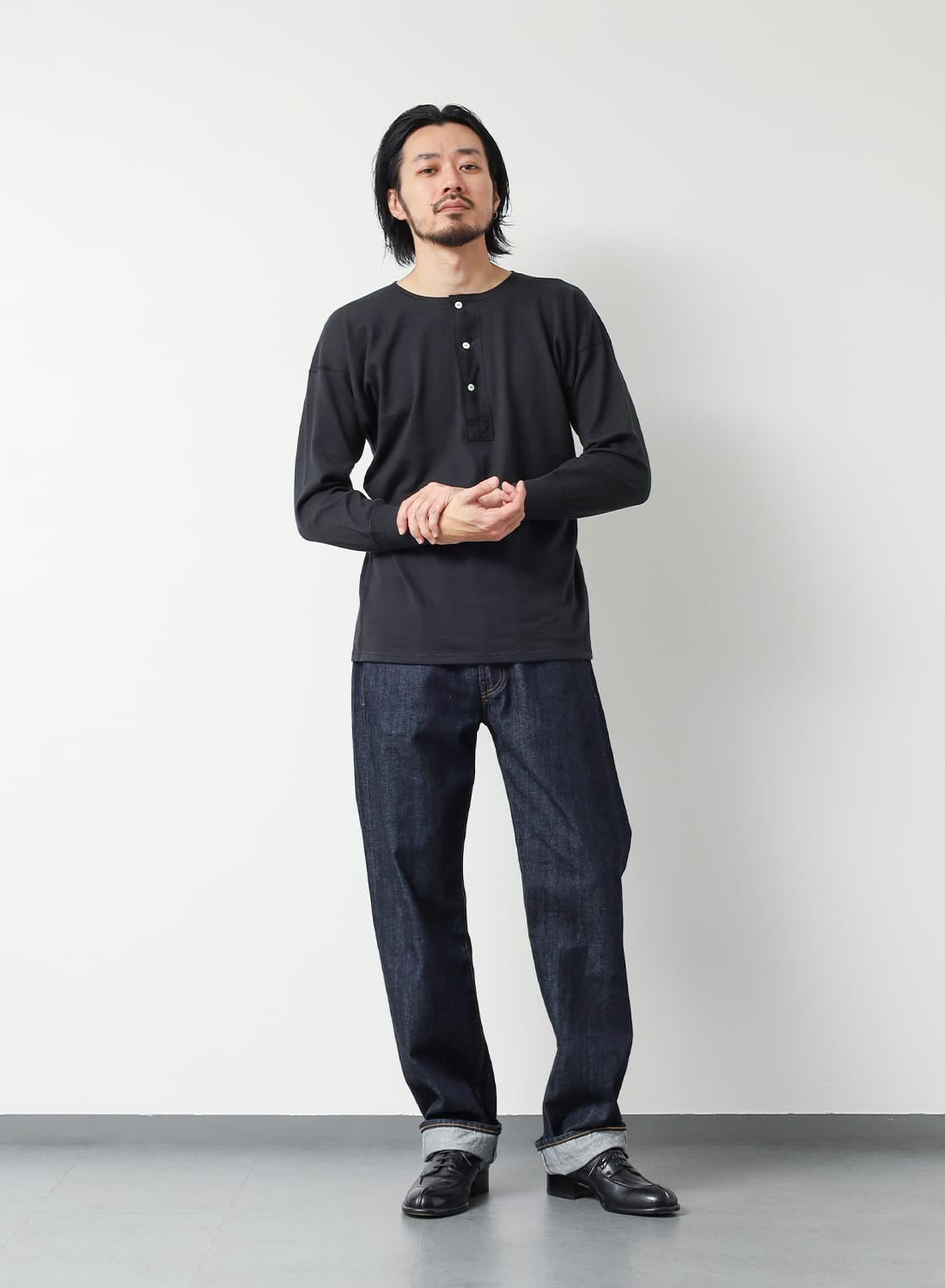 RUSTIC JERSEY HENLEY NECK LONG SLEEVE|ラスティックジャージー