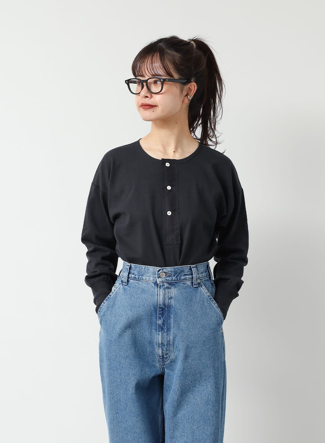 RUSTIC JERSEY HENLEY NECK LONG SLEEVE|ラスティックジャージー