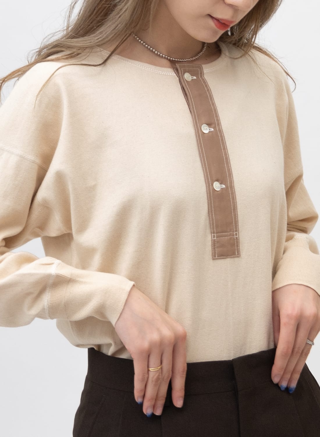 RUSTIC JERSEY HENLEY NECK LONG SLEEVE|ラスティックジャージー