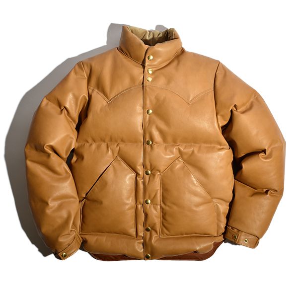 送料無料 Rocky Mountain Featherbed ロッキーマウンテンフェザーベッド MOONLOID ムーンロイド 別注 LEATHER DOWN JACKET レザーダウンジャケット 本革 メンズ MADE IN JAPAN 日本製 